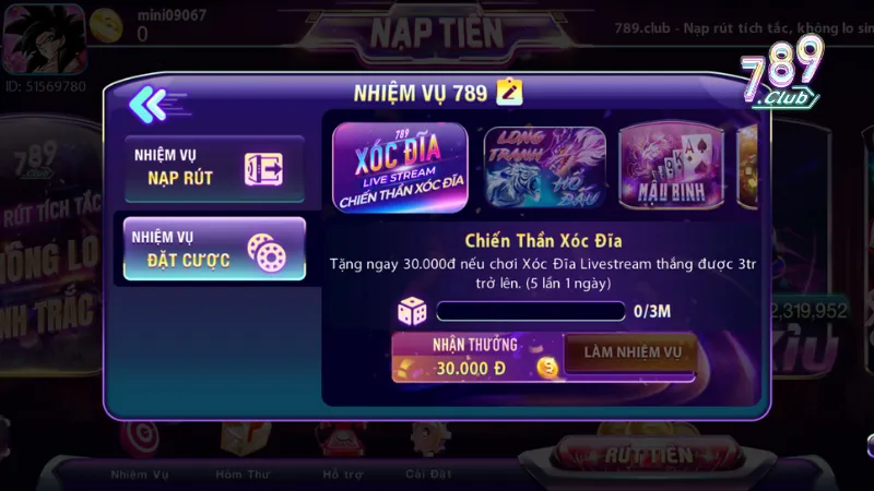 Danh sách khuyến mãi hot nhất trên cổng game 789Club